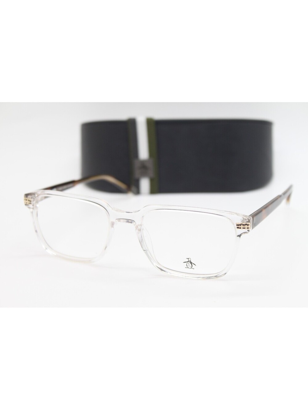 NEW PENGUIN THE ELLISTON CR CRYSTAL TORTOISE AUTHENTIC EYEGLASSES W/CASE 54-19
